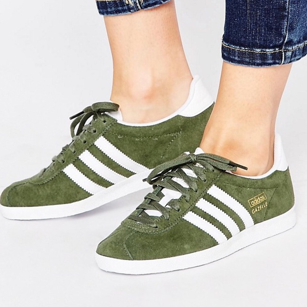 Adidas Khaki Gazelles
